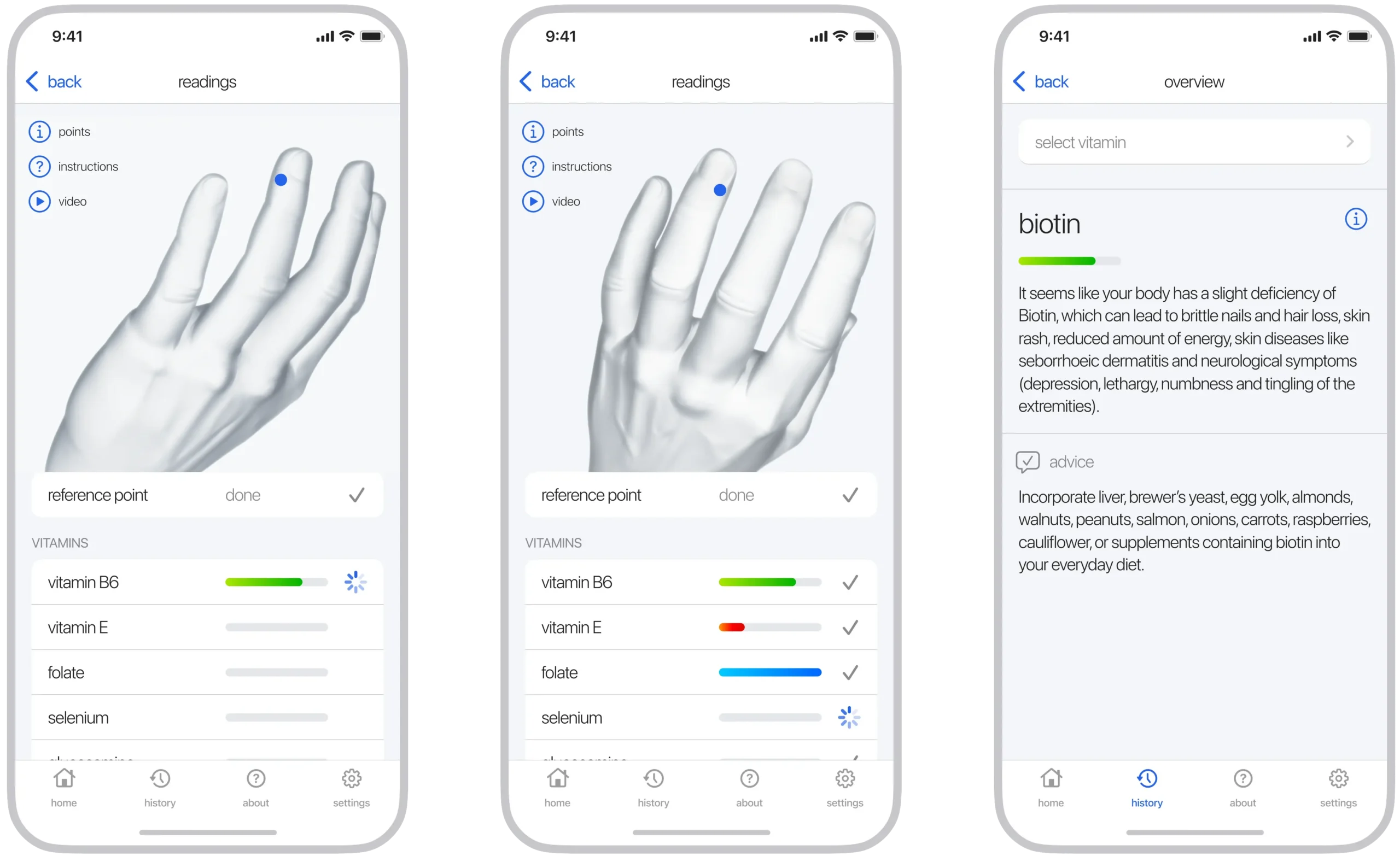 Interface do app Vitastiq